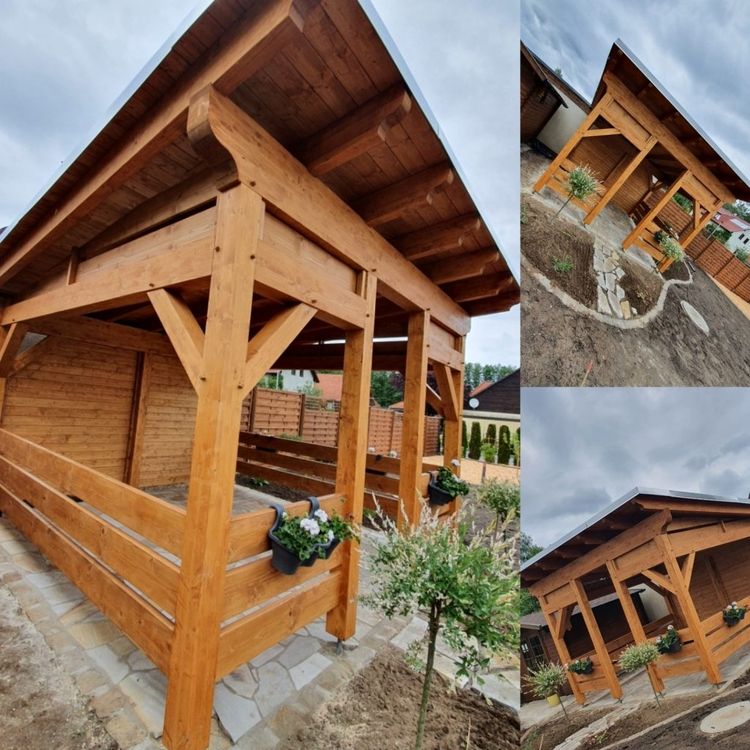 Terrassenüberdachung aus unterschiedlichen Blickwinkeln